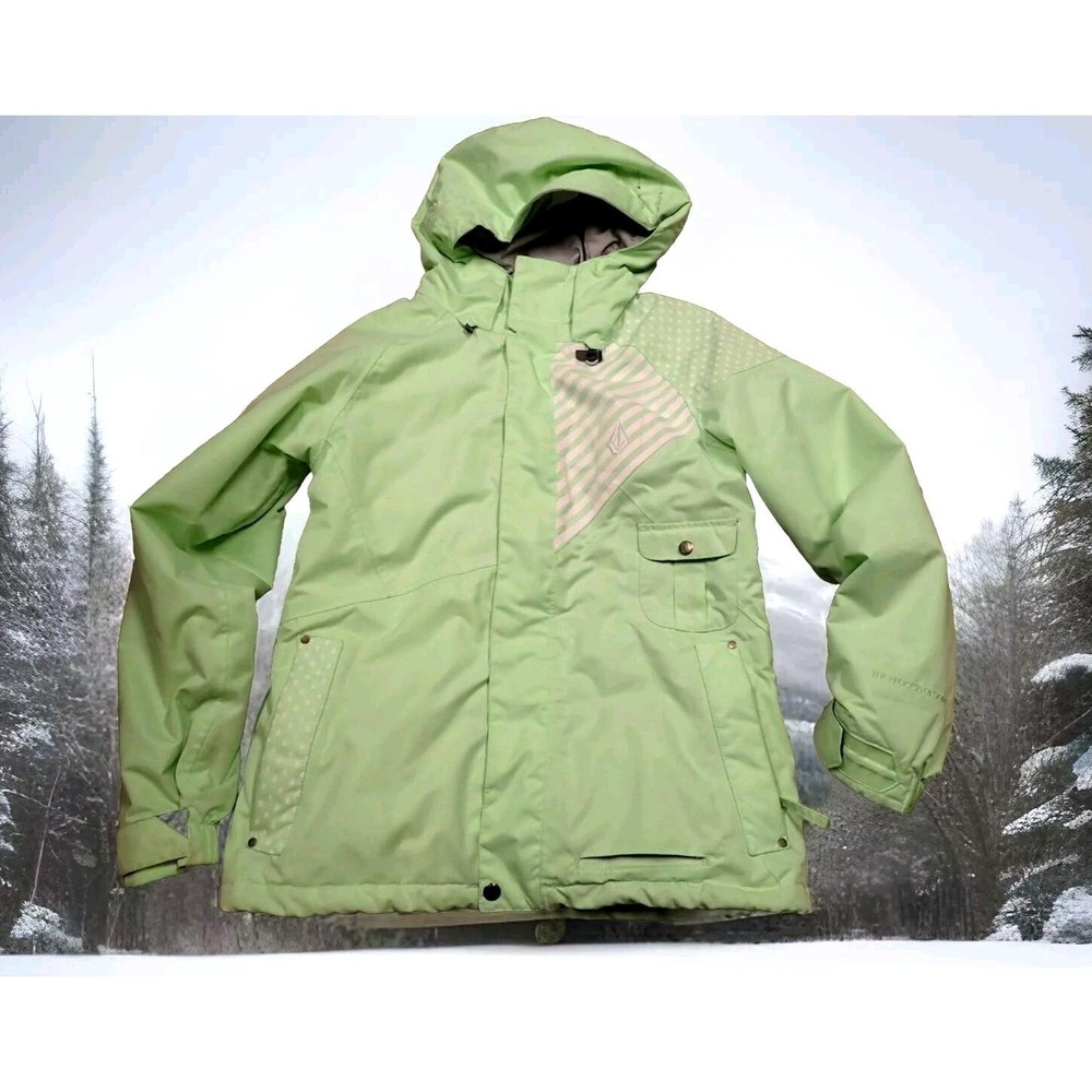 Volcom‎ Snowboard Jacket Womens Small Mint Green Excellent Thermonite Insulated